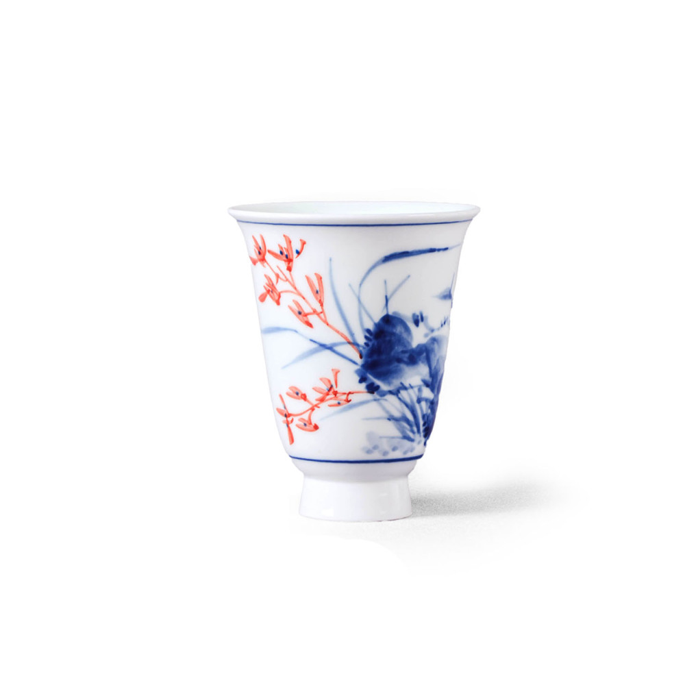 Ceramicpavilion|Orchid Serenity Gaiwan|Hand-painted|Ceramic