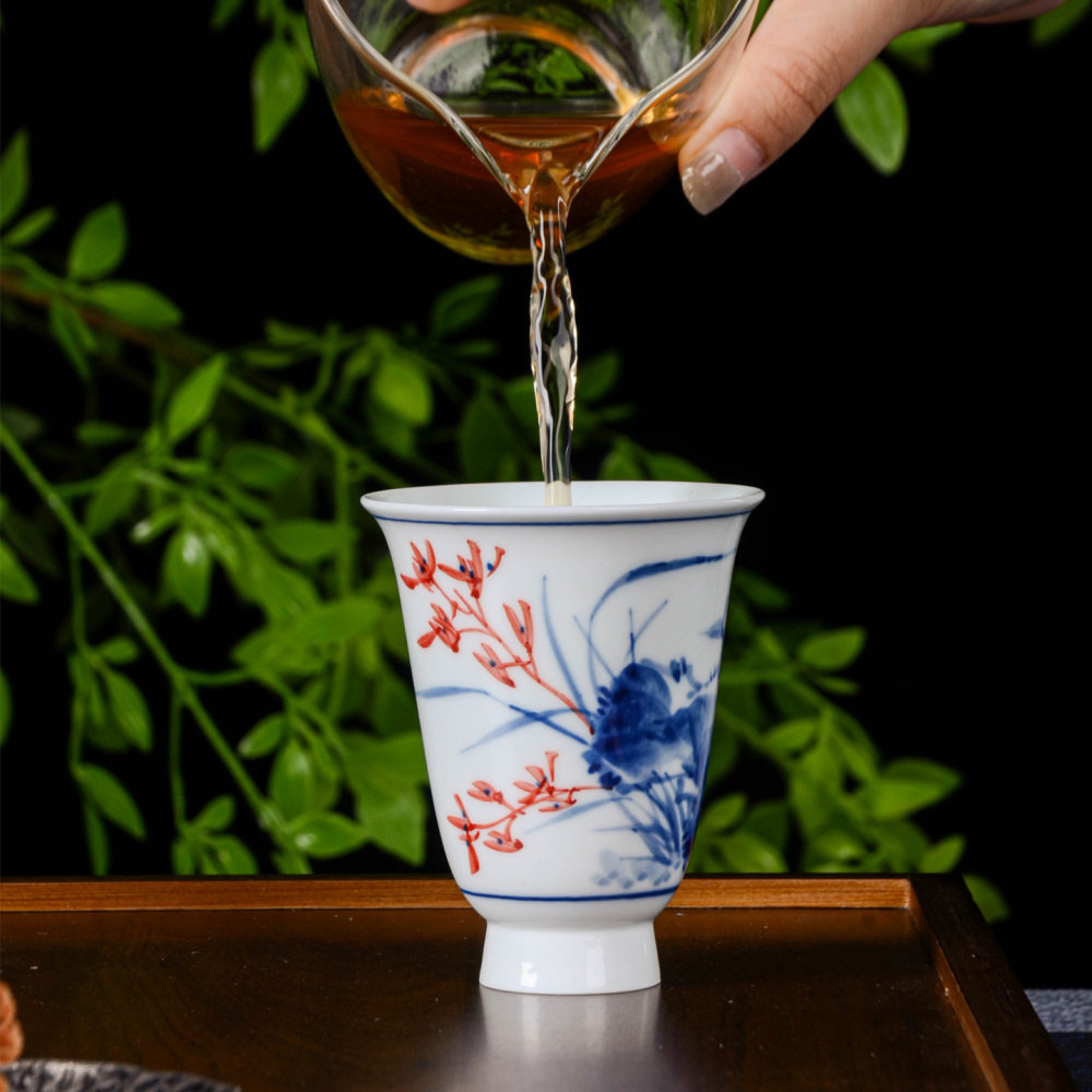 Ceramicpavilion|Orchid Serenity Gaiwan|Hand-painted|Ceramic