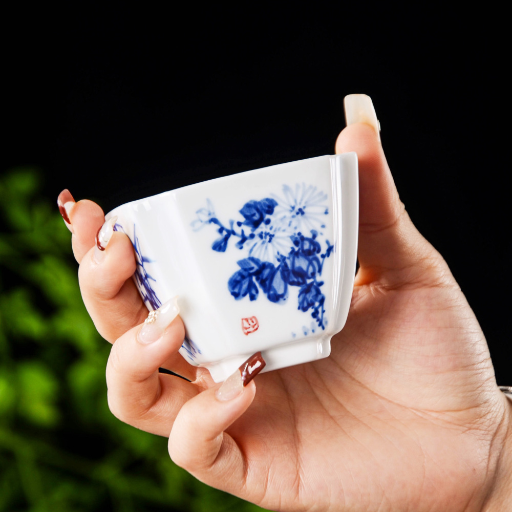 Ceramicpavilion|Blue-and-White Four Gentlemen Square Master Cup