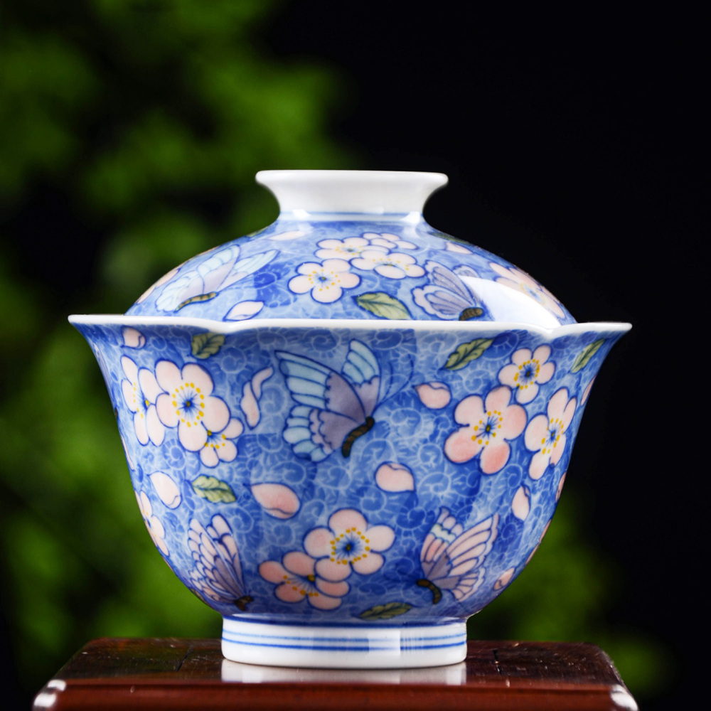 "The Soul of Porcelain" - Hand-painted Scroll-Leaf Lotus Pattern Serving Cup