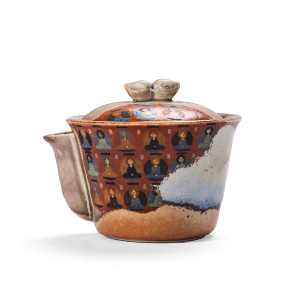Ceramicpavilion|A thousand Buddha hand-painted Kung Fu tea set from the Mogao Caves