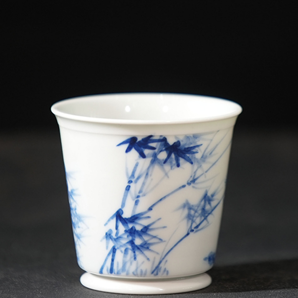 Ceramicpavilion|Blue and White Fox and Bamboo Shadow Cup