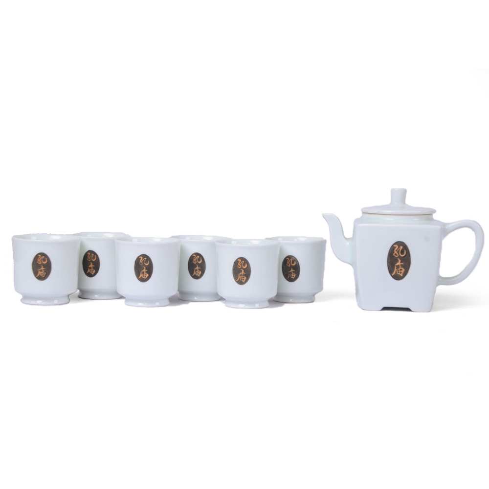 Ceramicpavilion|Hand-painted|Confucian Culture Tea Set