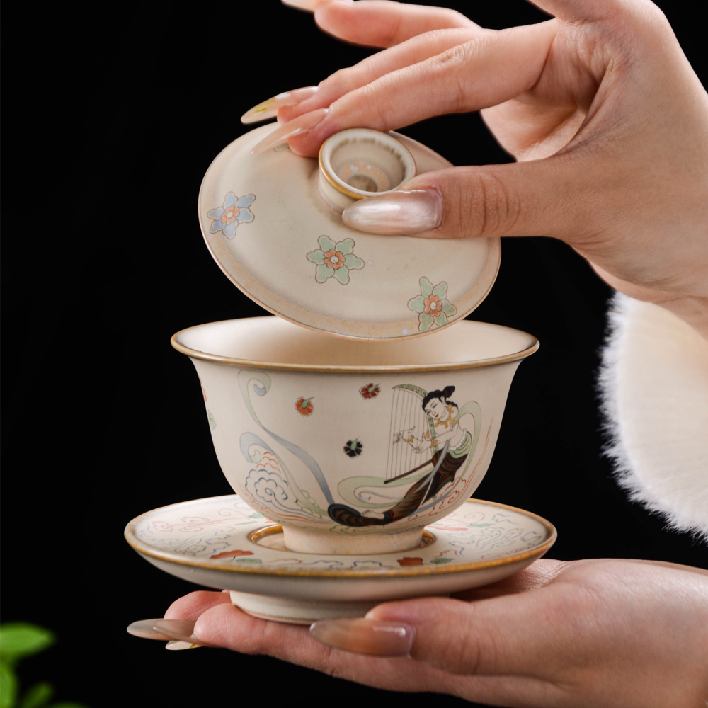 Ceramicpavilion|Dunhuang Flying Apsaras Hand-painted Tea Set
