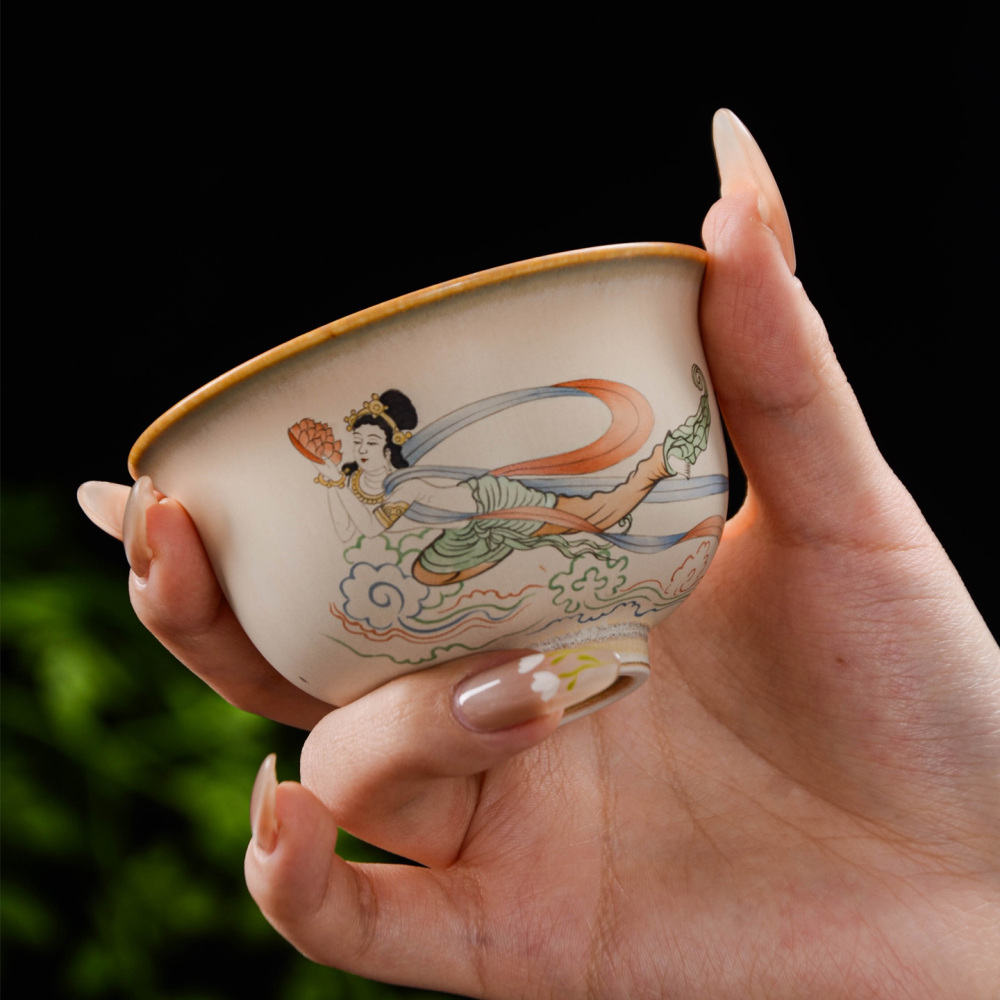 Ceramicpavilion|Dunhuang Flying Apsaras Hand-painted Tea Set