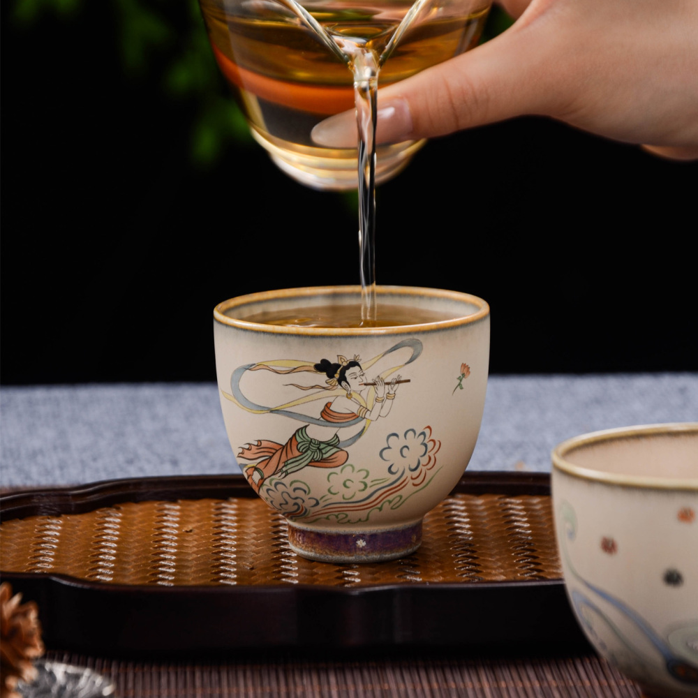Ceramicpavilion|Dunhuang Flying Apsaras Hand-painted Tea Set