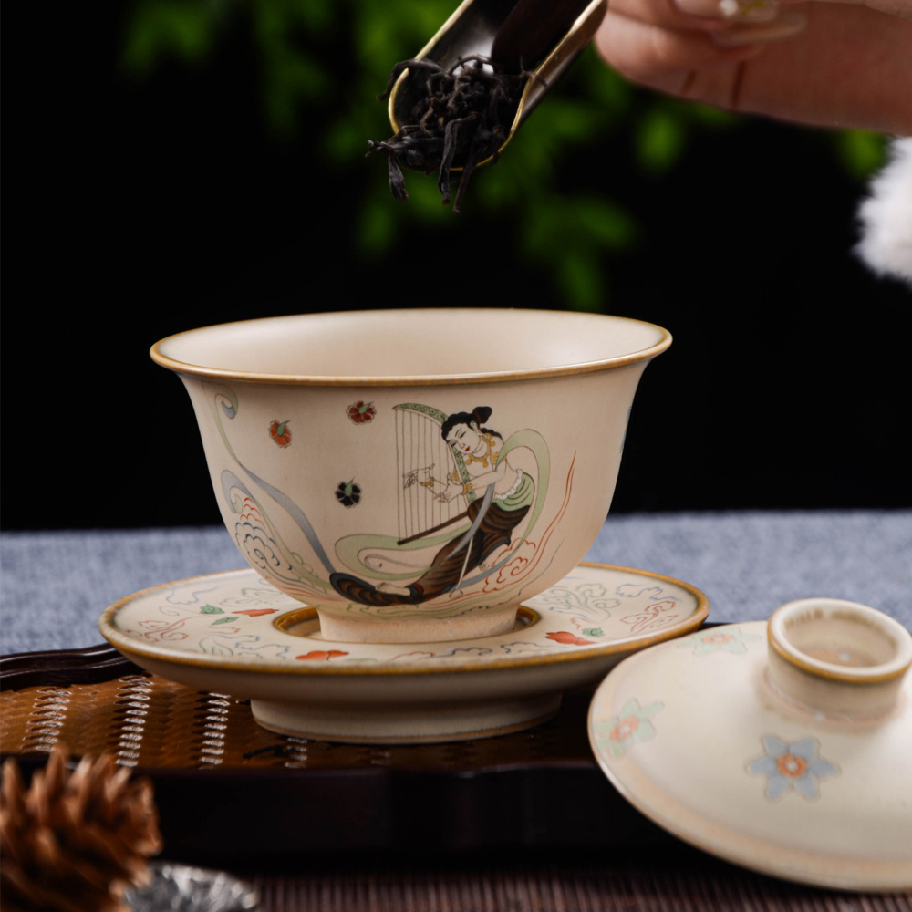 Ceramicpavilion|Dunhuang Flying Apsaras Hand-painted Tea Set
