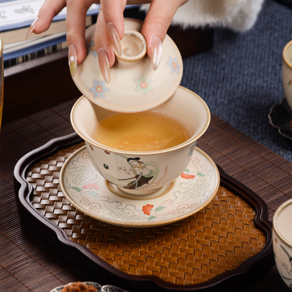 Ceramicpavilion|Dunhuang Flying Apsaras Hand-painted Tea Set