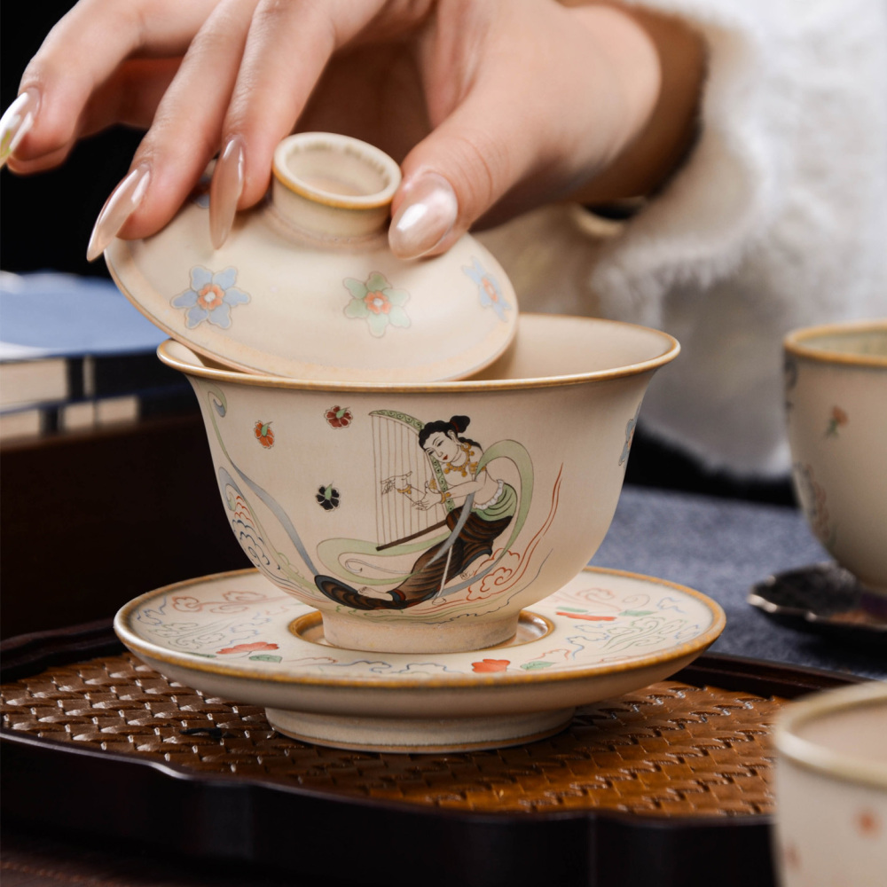 Ceramicpavilion|Dunhuang Flying Apsaras Hand-painted Tea Set