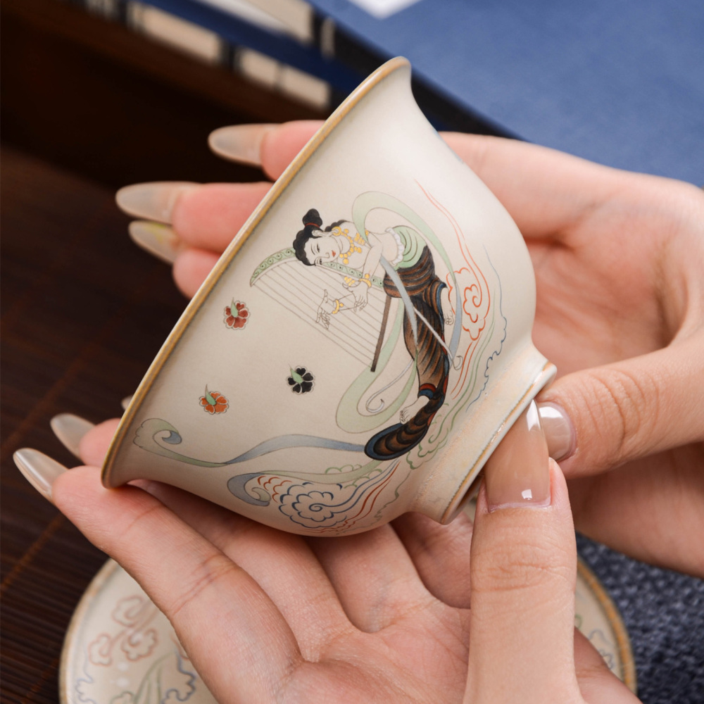 Ceramicpavilion|Dunhuang Flying Apsaras Hand-painted Tea Set