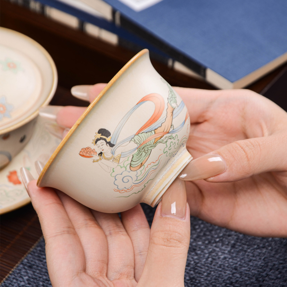 Ceramicpavilion|Dunhuang Flying Apsaras Hand-painted Tea Set
