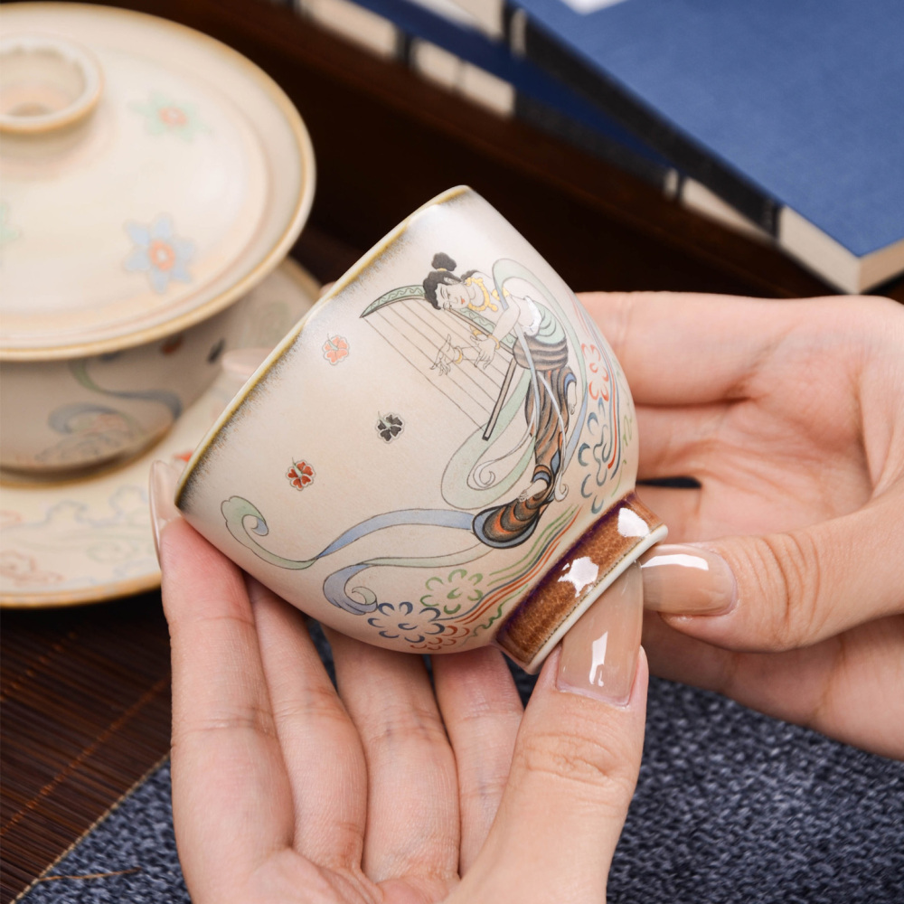 Ceramicpavilion|Dunhuang Flying Apsaras Hand-painted Tea Set