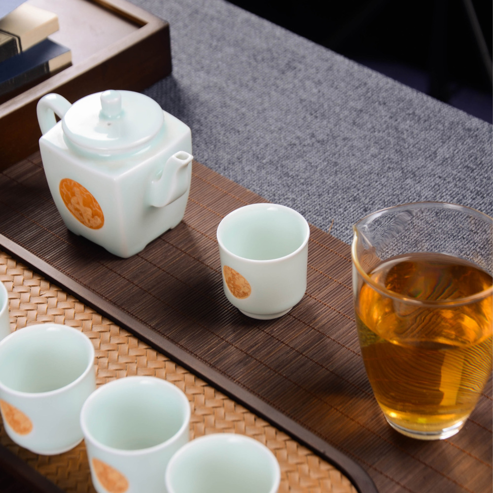 Ceramicpavilion|🏺 Sanxingdui Tea Set|Hand-Painted|Ancient Shu Civilization