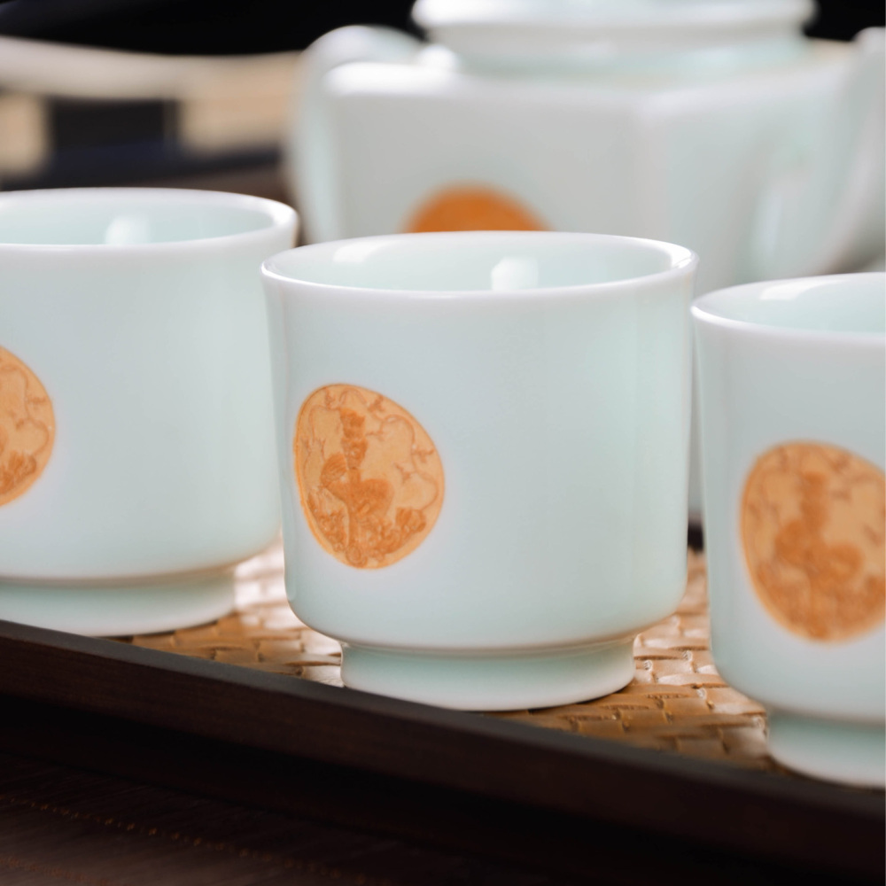 Ceramicpavilion|🏺 Sanxingdui Tea Set|Hand-Painted|Ancient Shu Civilization