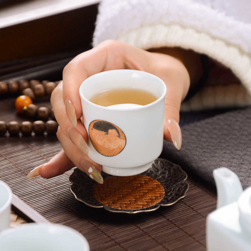Ceramicpavilion|Hand-painted|Confucian Culture Tea Set