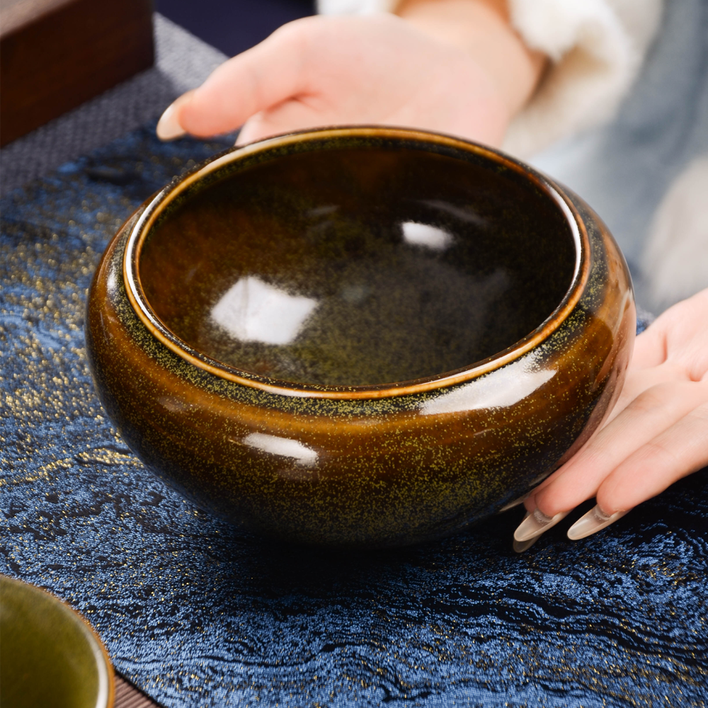 Ceramicpavilion|Echoes of Fire|Tea-Dust Glazed Waste Water Bowl