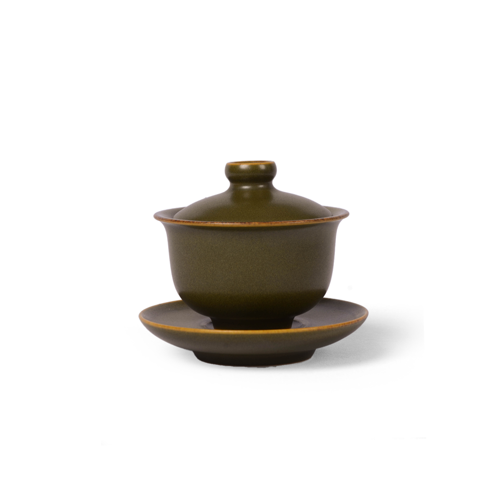 Ceramicpavilion|Tea Dust Glaze Ingot-shaped Gaiwan