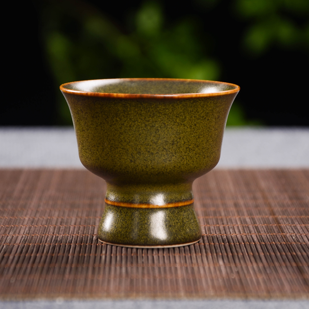 Ceramicpavilion|High-Footed Tea Dust Glaze Teacup