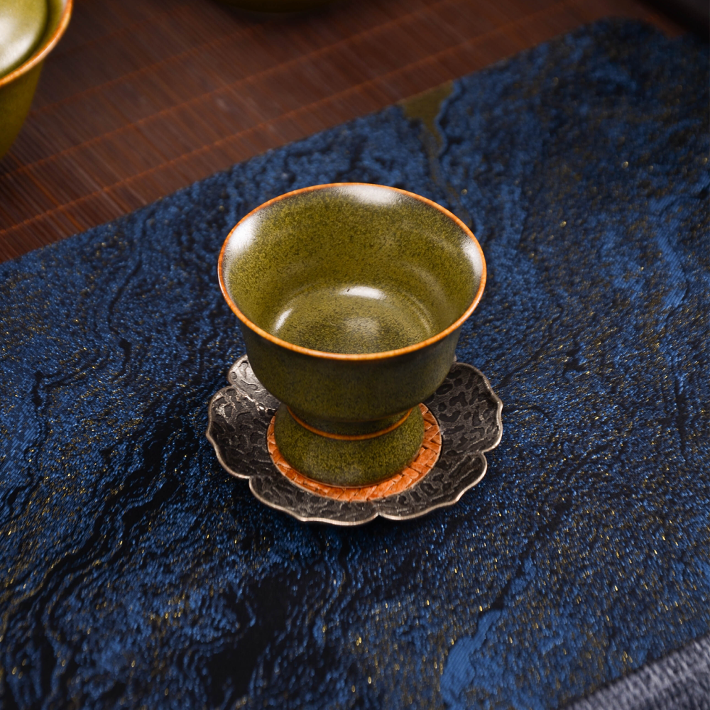 Ceramicpavilion|High-Footed Tea Dust Glaze Teacup