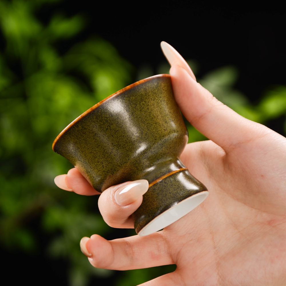 Ceramicpavilion|High-Footed Tea Dust Glaze Teacup
