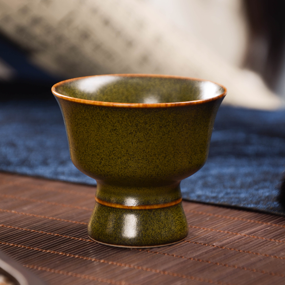 Ceramicpavilion|High-Footed Tea Dust Glaze Teacup