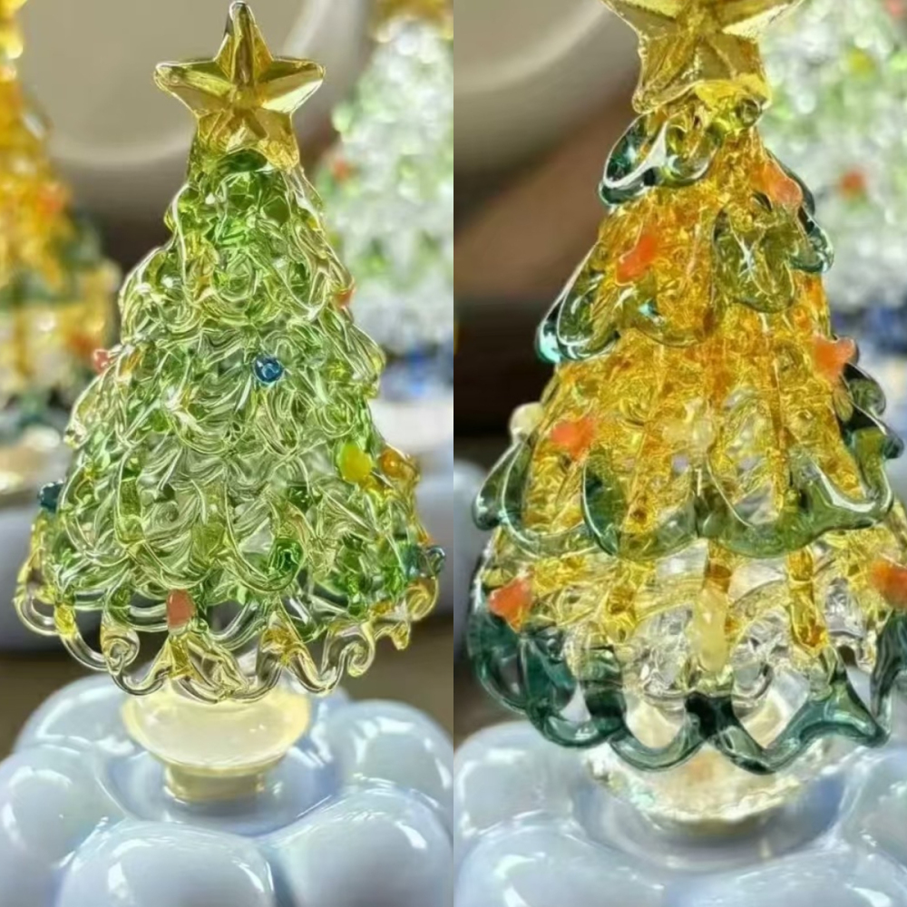 Ceramicpavilion|Handcrafted rotating crystal Christmas tree（Get 1 free 1）
