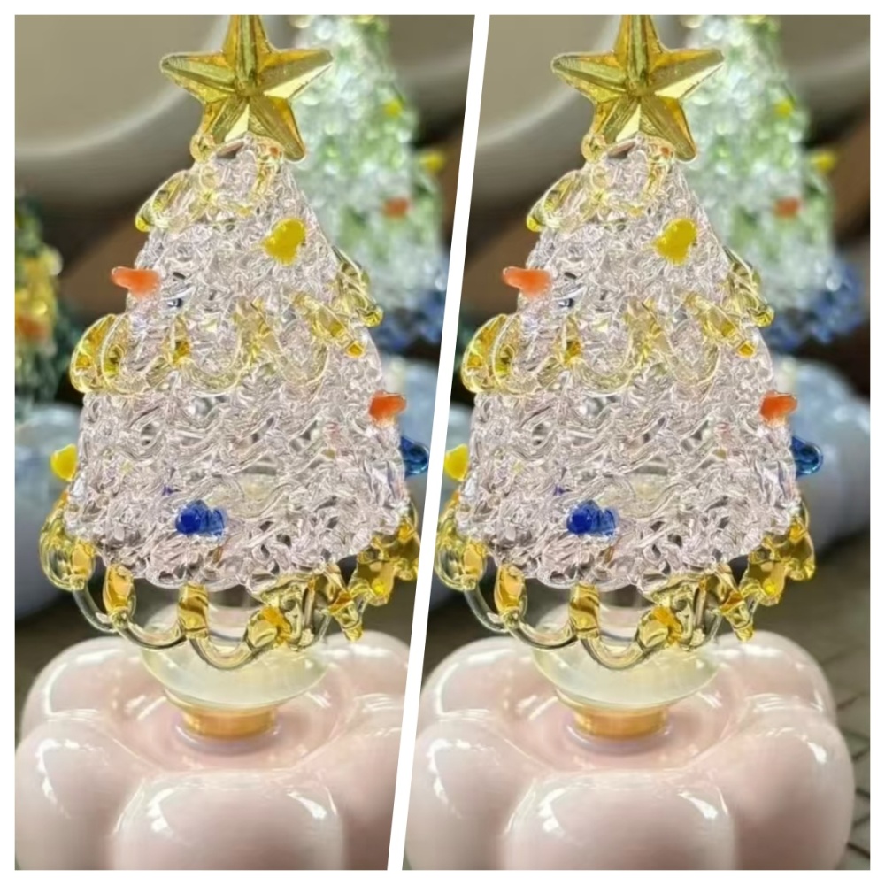 Ceramicpavilion|Handcrafted rotating crystal Christmas tree（Get 1 free 1）