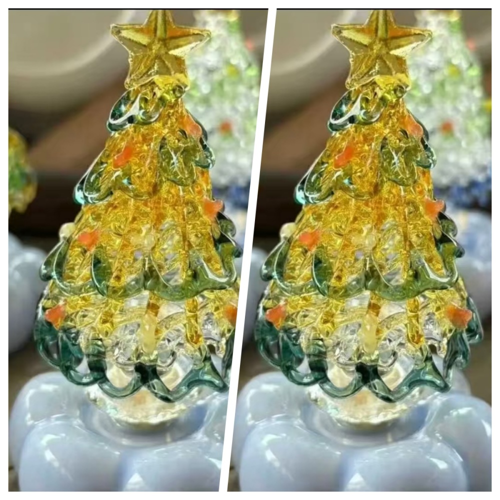 Ceramicpavilion|Handcrafted rotating crystal Christmas tree（Get 1 free 1）