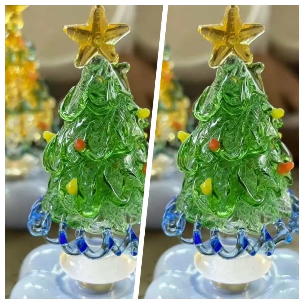 Ceramicpavilion|Handcrafted rotating crystal Christmas tree（Get 1 free 1）
