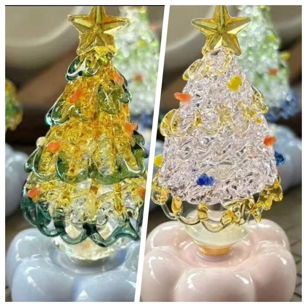 Ceramicpavilion|Handcrafted rotating crystal Christmas tree（Get 1 free 1）