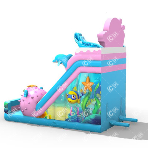CH Inflatable Supplier Ocean World Inflatable Dry Slide Children And Adults Giant Inflatable Slide