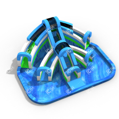 CH Inflatable Products Manufacture CH Large Four Slides Inflatable Water Slide And Pool For Rental