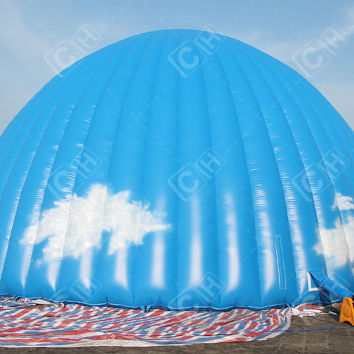 CH Giant Blue And White Inflatable Dome Tent With LED Light Inflatable Party Tent For Sale