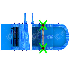 CH 2023 Latest Hurricane Color Palm Tree Inflatable Water Slide For Children And Adults