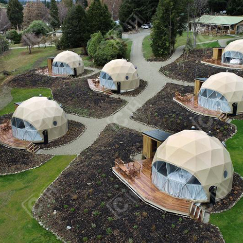 CH 6m Luxury Camping Dome House Glamping Geodesic Dome Tent For Hotel