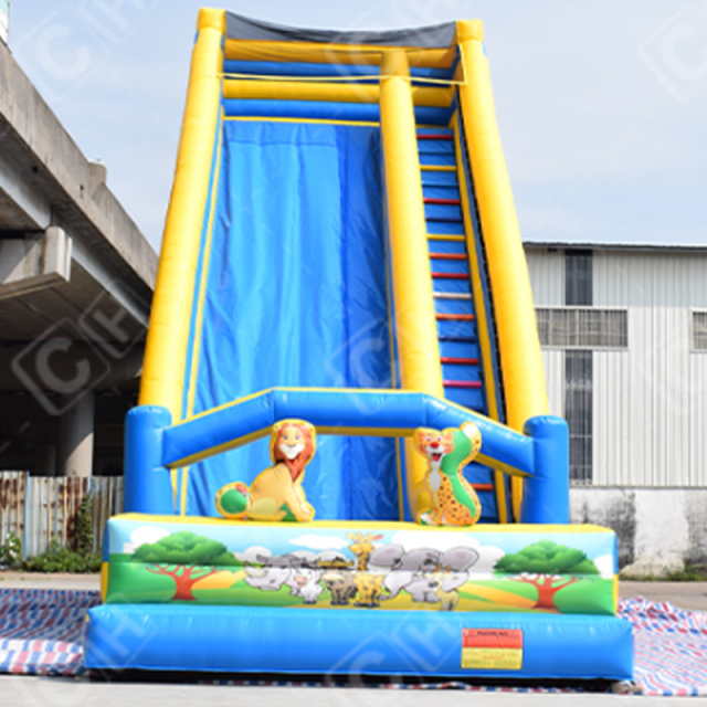 CH Factory Price Cartoon Inflatable Dry Slide Outdoor Inflatable Bouncer Slide Inflatable Castle Slide