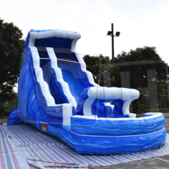 CH Summer Fast Delivery Inflatable Ocean Water Slide With Pool Inflatable Snow Wet Slide Bouncer For Kids