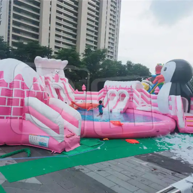 CH Hot Sale Inflatable Water Slide Inflatable Water Park Inflatable Water Games Aqua Park With Pools Swimming Ball Toys Pools