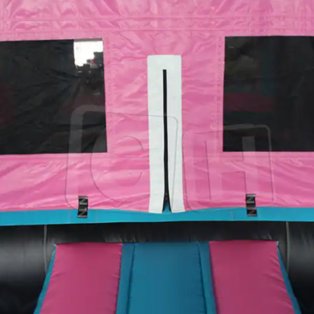 CH Popular Inflatable Black Color Bouncy House For Summer, Inflatable Moon Bounce Slide For Kids