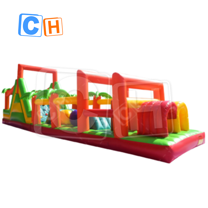 CH Giant Inflatable Obstacle Course With Slide For Adult, Inflatable Obstacle Game For Sale