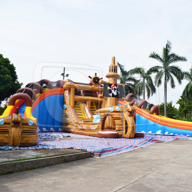 CH Giant Camouflage Cableway Air Slide Inflatable Slip And Slide Adult Size Scream Slide