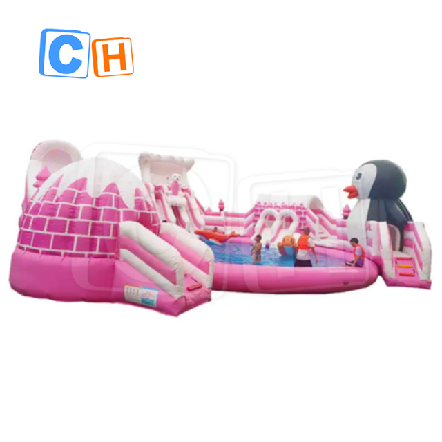 CH Hot Sale Inflatable Water Slide Inflatable Water Park Inflatable Water Games Aqua Park With Pools Swimming Ball Toys Pools