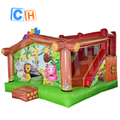 CH Suitable For Children To Play Bounce Toy Pool With Blower Double-layer Inflatable Bounce House Bounce Dry Slide Jump For Party