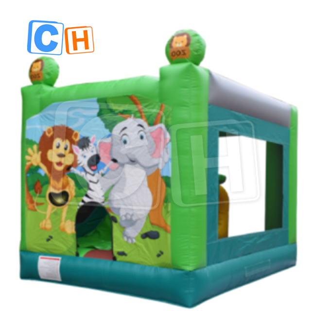 CH Green Inflatable Bouncy Castle Combo Slide Inflatable Bouncer House With Slide Jumping Castle Theme Park