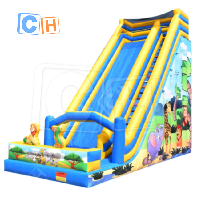 CH Factory Price Cartoon Inflatable Dry Slide Outdoor Inflatable Bouncer Slide Inflatable Castle Slide
