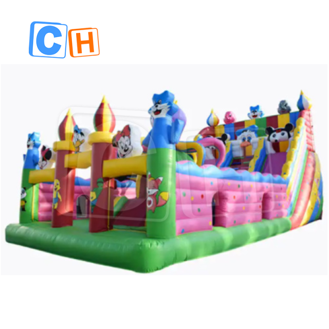 CH Octopus Fun City Slides Outdoor Playground Inflatable Bouncer Inflatable Castle Bouncy Castle For Amusement Park Kids Adult Game