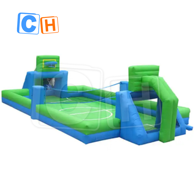 CH Fast Delivery Inflatable Football Field, Football Match Game With Soap For Adult