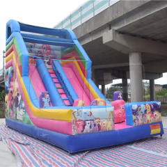 CH Commercial Colorful Cartoon Theme Good Quality Happy Bouncy Inflatable Jumping Dry Slide Customized Jumping Castle Dry Slide