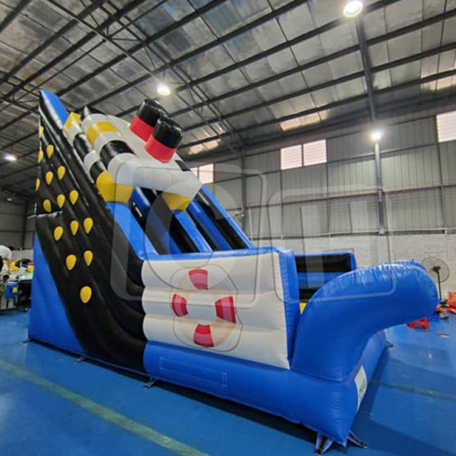 CH Customized Design Inflatable Ship Slide For Rental, Outdoor Use Inflatable Boat Slide For Commercial Use