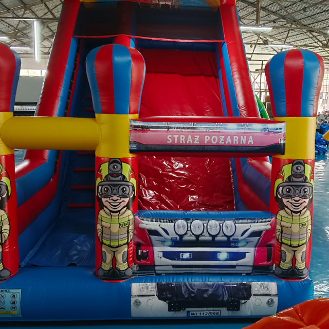 CH Fire Engine Theme Inflatable Bounce House For Kids,Hot Sale Inflatable Bouncer Slide Combo